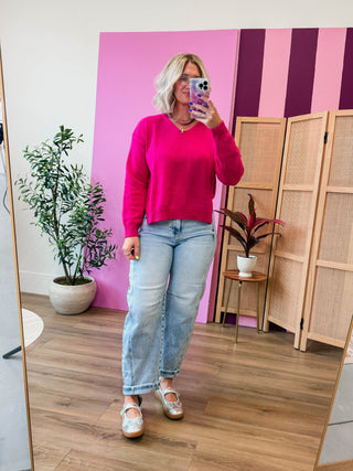 Kristen Sweater-Fuchsia