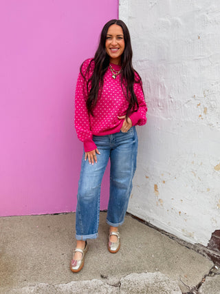 Jenna Sweater-Hot Pink