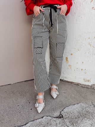 Miley Striped Barrel Pants