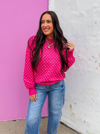 Jenna Sweater-Hot Pink
