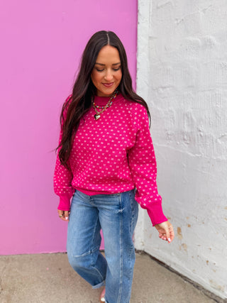 Jenna Sweater-Hot Pink