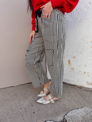 Miley Striped Barrel Pants