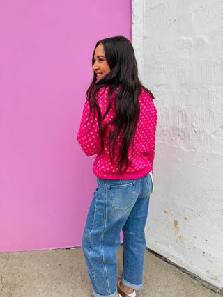 Jenna Sweater-Hot Pink