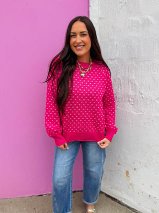 Jenna Sweater-Hot Pink