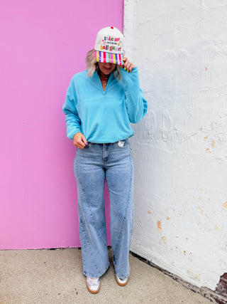 Sophie Fleece Pullover-Seabreeze
