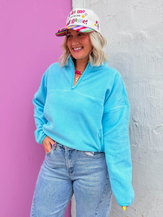 Sophie Fleece Pullover-Seabreeze