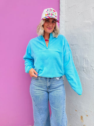 Sophie Fleece Pullover-Seabreeze