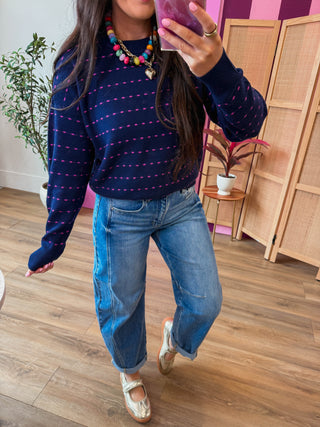 Brynn Sweater-Navy