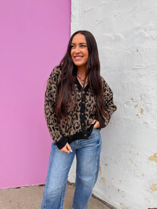 Gianna Leopard Cardigan