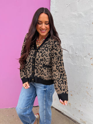 Gianna Leopard Cardigan