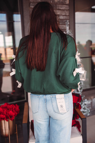 Rilynn Bow Pullover-Green