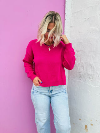 Kristen Sweater-Fuchsia