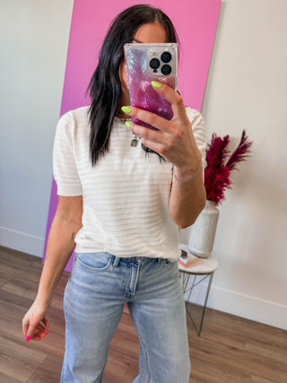 Mallory Knit Top-Off White