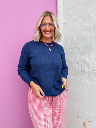Bailee Sweater-Navy