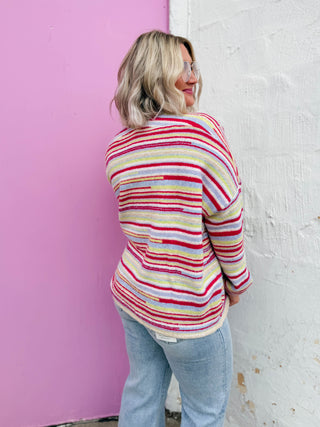 Happy Hour Cardigan-Fuchsia Mix