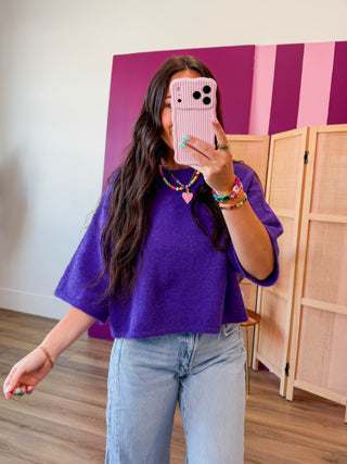 Purple Pop Sweater