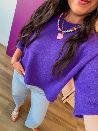Purple Pop Sweater