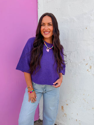 Purple Pop Sweater