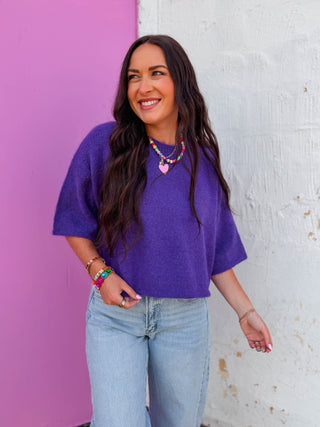 Purple Pop Sweater