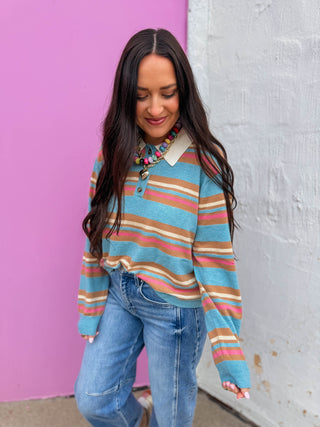 Rowan Striped Knit Top
