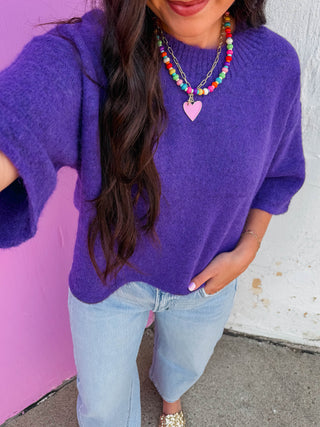 Purple Pop Sweater