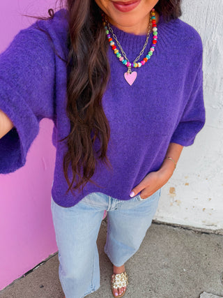 Purple Pop Sweater