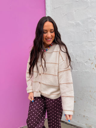 Hollyn Striped Cardigan