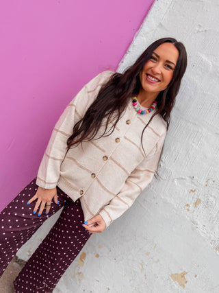 Hollyn Striped Cardigan