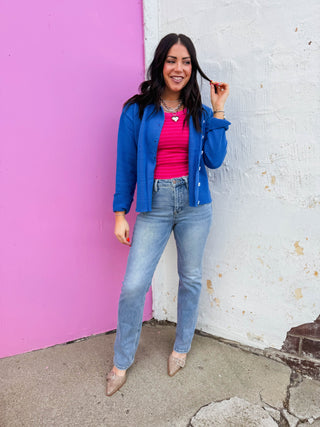 Hannah High Rise Straight Leg Denim