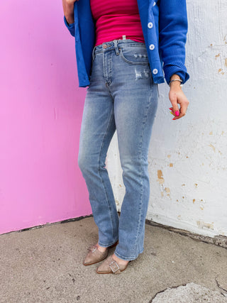 Hannah High Rise Straight Leg Denim