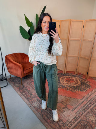 Karley Barrel Pants-Teal