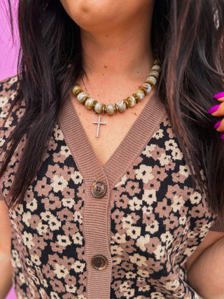 Golden Marble Necklace