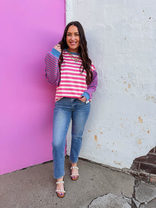 Laura High Rise Straight Leg Denim