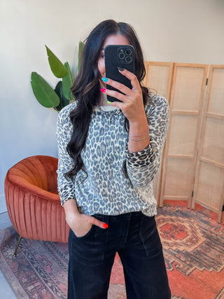 Kova Leopard Sweater-Brown