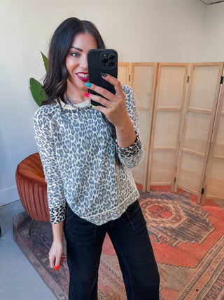 Kova Leopard Sweater-Brown