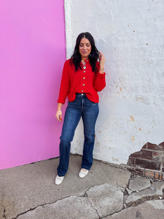 Monica High Rise Straight Leg Denim