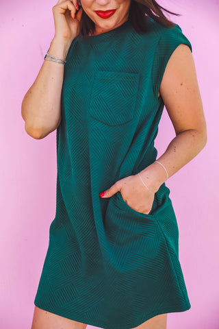 Talia Mini Dress-Dark Green