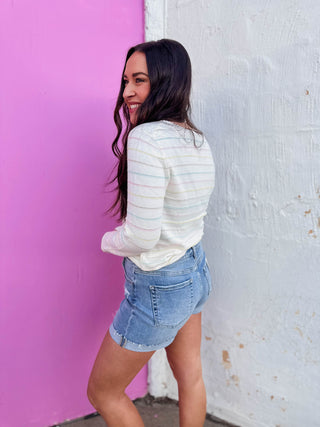 Good Vibes Sweater-White