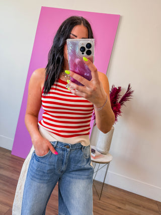 Alexa Striped Knit Tank