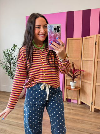 Caty Striped Cardigan