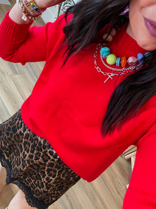 Jess Sweater-Red
