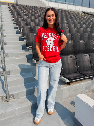 Nebraska Helmet Huskers Tee