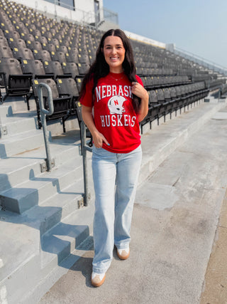 Nebraska Helmet Huskers Tee
