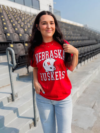 Nebraska Helmet Huskers Tee