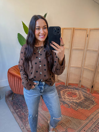 Sweet Spot Cardigan-Brown