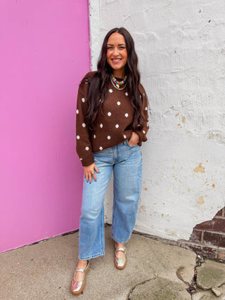 Maeve Polka Dot Sweater