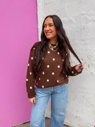 Maeve Polka Dot Sweater