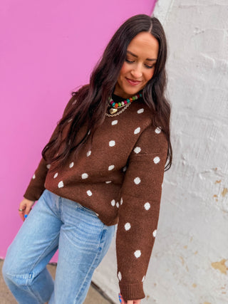 Maeve Polka Dot Sweater