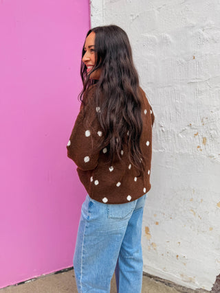 Maeve Polka Dot Sweater