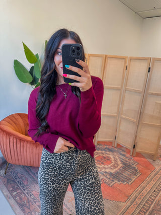Nadine Sweater-Wine
